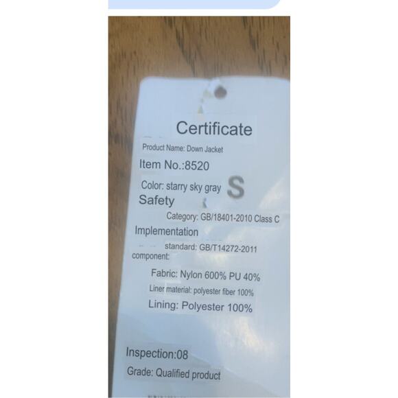 Women's Survival Metallic Down Jacket Puffer Starry Sky Gray Size S - Picture 8 of 16